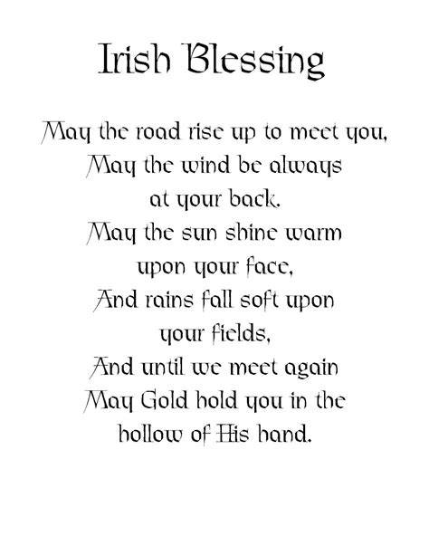 Irish Blessing Free Printable