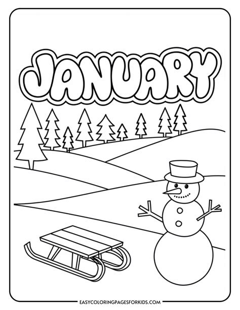 January Coloring Sheets