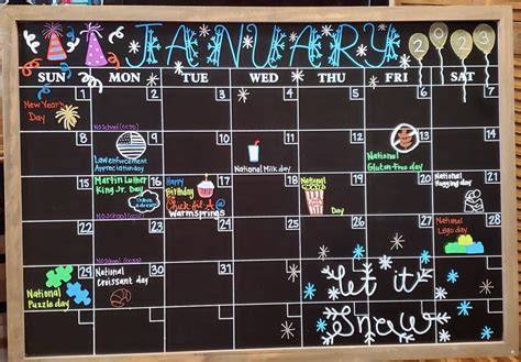 January Whiteboard Calendar