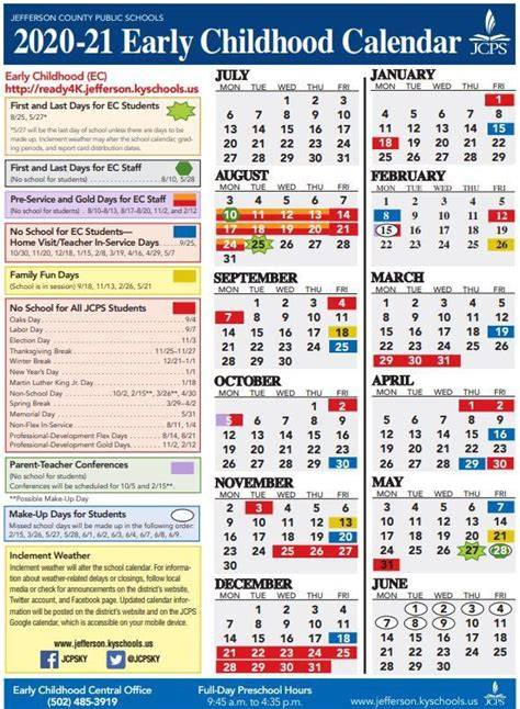 Jcps Early Childhood Calendar 24 25