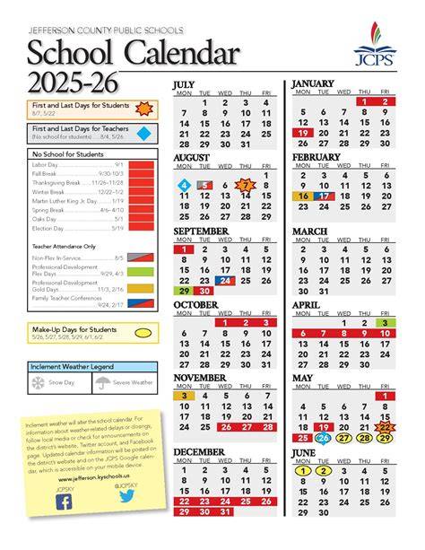 Jefferson County School Calendar 25 26