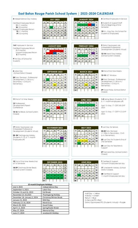 Jefferson Parish School Calendar 24 25