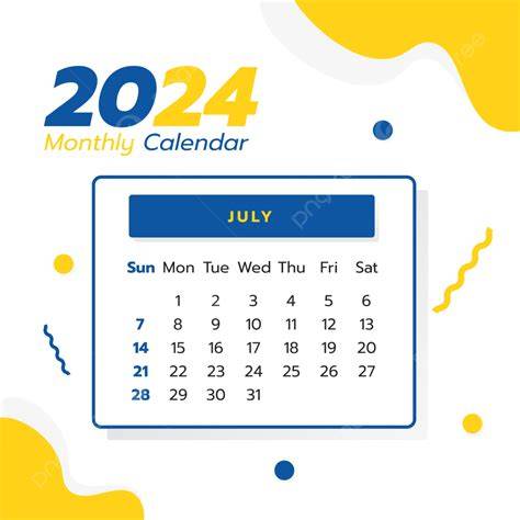 July Calendar Image