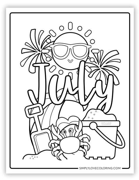 July Colouring Pages