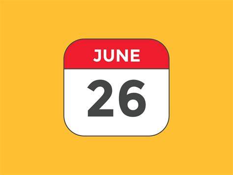 June 26th Calendar