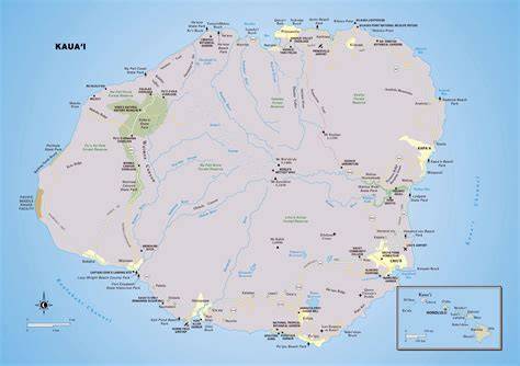 Kauai Printable Map