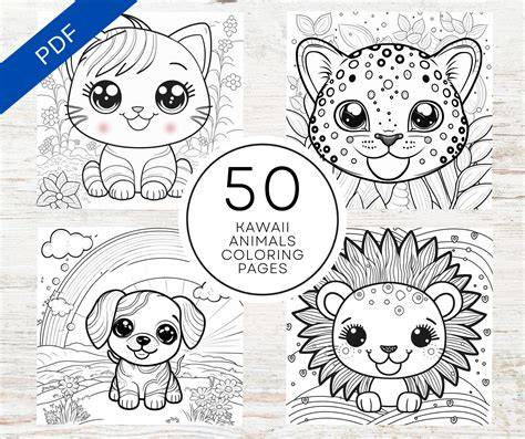 Kawaii Animals Coloring Pages