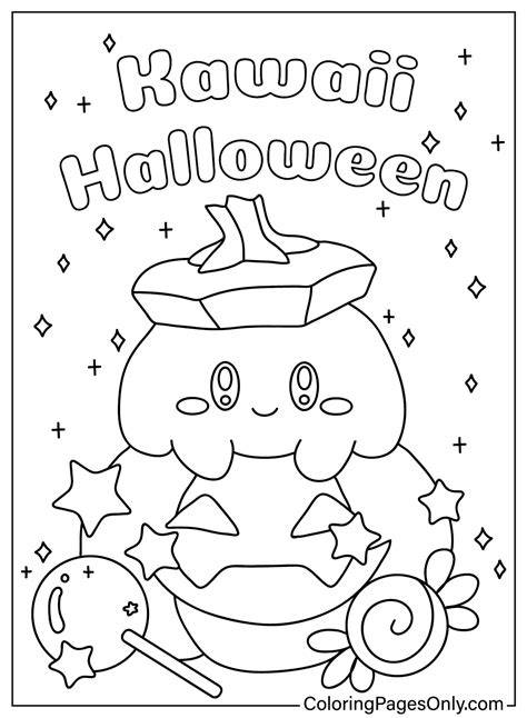 Kawaii Halloween Coloring Pages