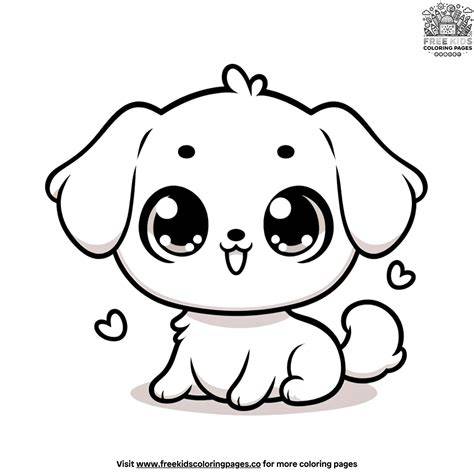 Kawaii Puppy Coloring Pages