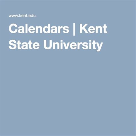 Kent State Holiday Calendar