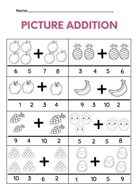 Kindergarten Addition Worksheets