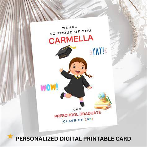 Kindergarten Graduation Card Free Printable