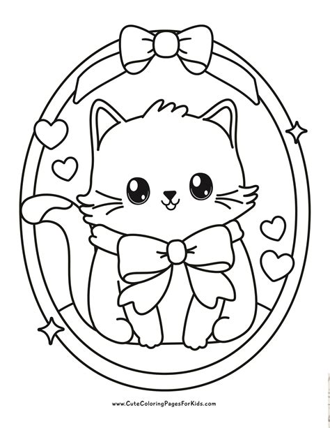 Kitty Cat Coloring Sheet