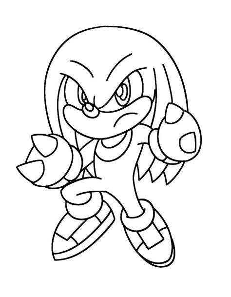 Knuckles Sonic 2 Coloring Pages