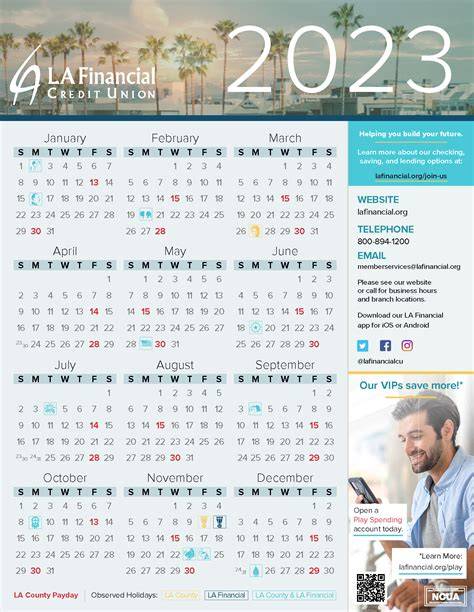 La County Payday Calendar