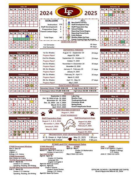 La Feria Isd Calendar