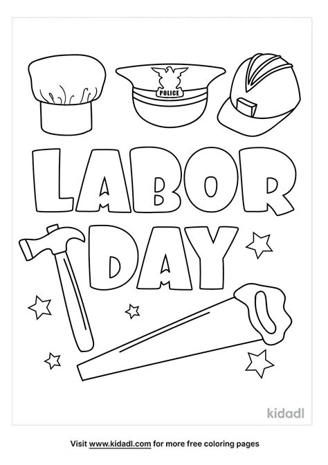 Labor Day Coloring Page