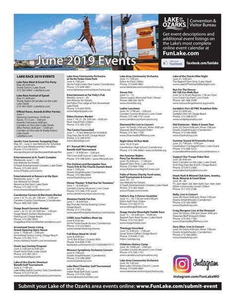 Lake Of The Ozarks Entertainment Calendar