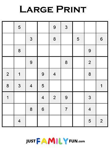 Large Print Sudoku Printable