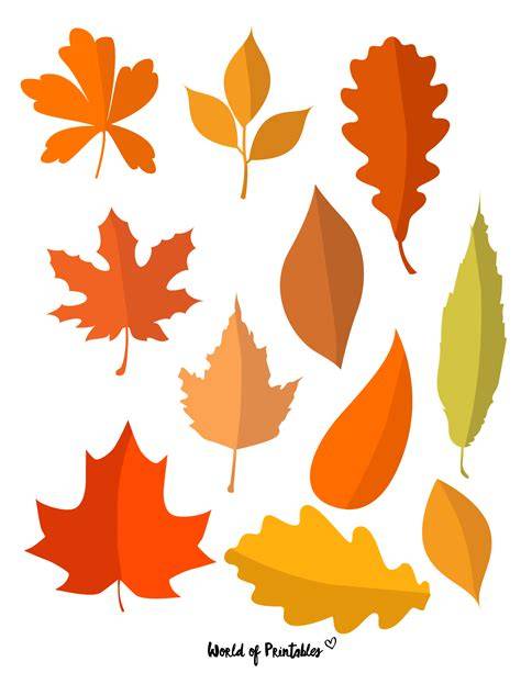 Large Printable Fall Leaves