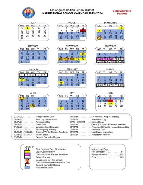 Lausd Calendar 23 24