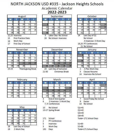 east jackson high school calendar