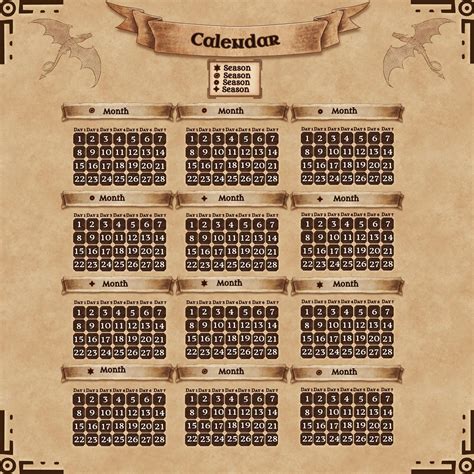 fantasy calendar generator