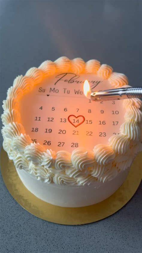 calendar cake for birthday