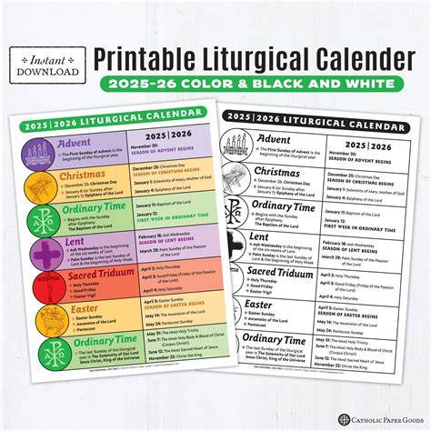 catholic liturgical calendar