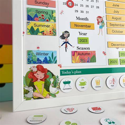 childrens magnetic calendar