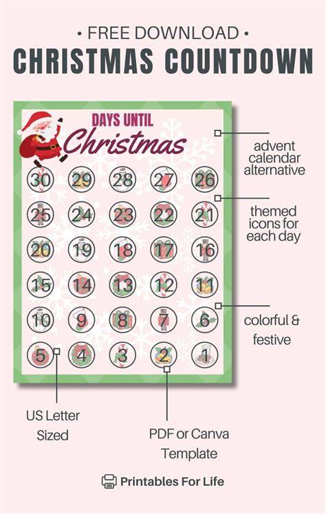 countdown to christmas calendar