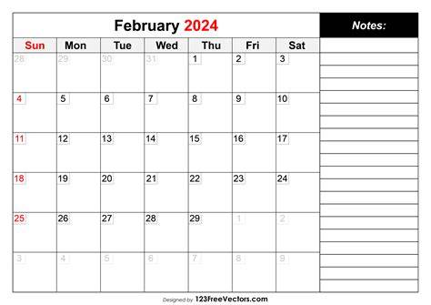 february 2024 calendar