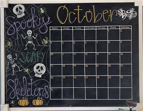 halloween calendar drawings
