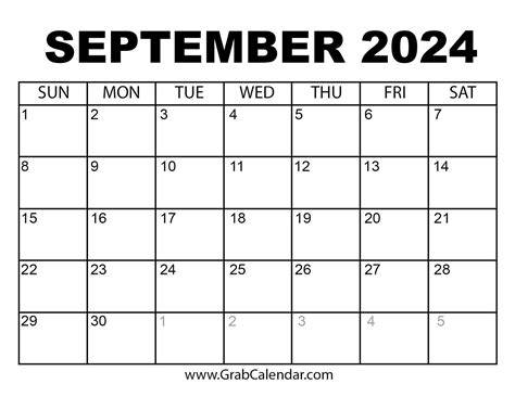 september 2024 calendar