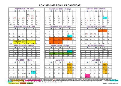 Lcs Calendar 25 26