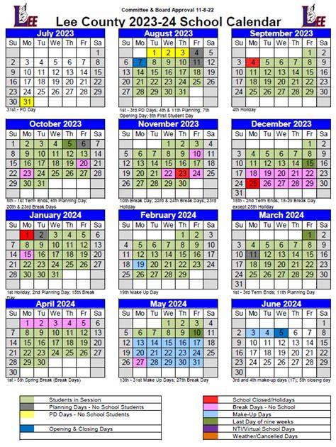 Lee County School Calendar 24 25