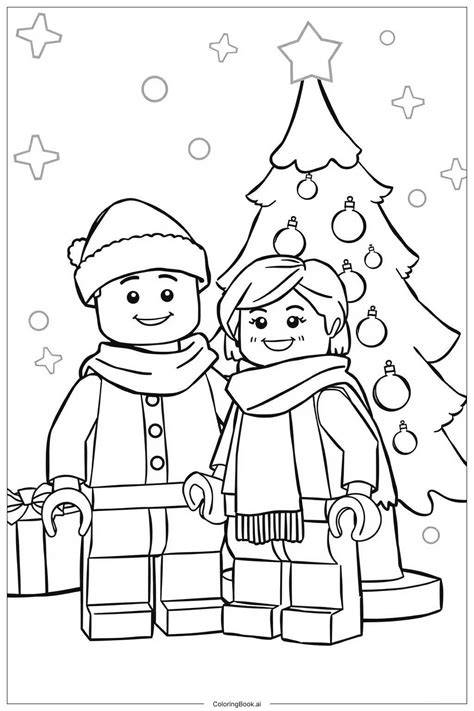 Lego Christmas Colouring Pages