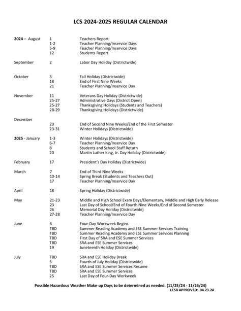 Leon County School Calendar 2024 25