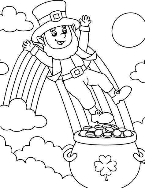 Leprechaun Coloring Page Free