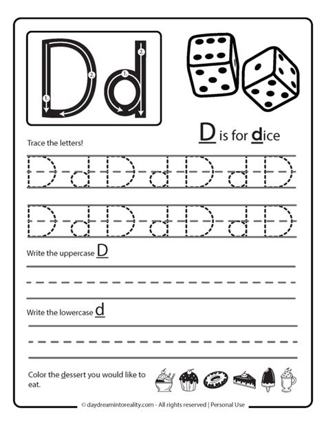 Letter D Worksheets Pdf Free Printables