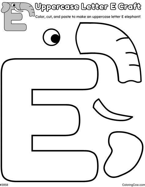 Letter E Craft Printable