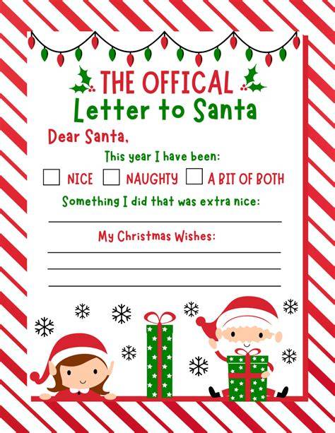 Letters To Santa Printable