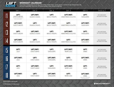 Lift More Calendar