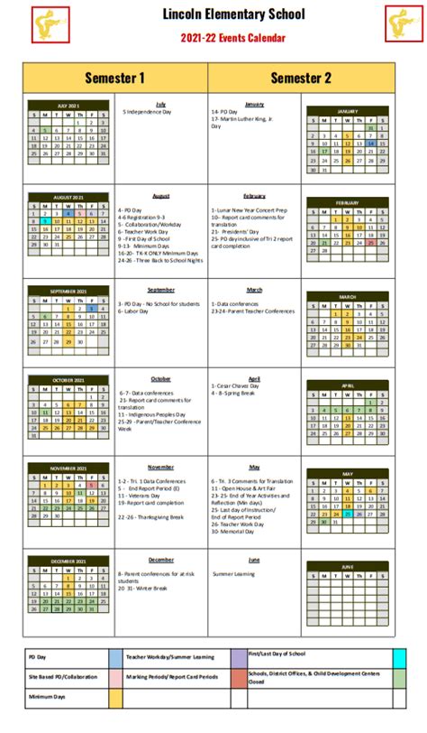Lincoln Prep Calendar