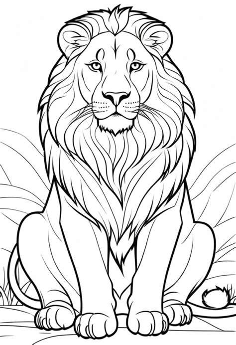 Lion Colouring Pictures