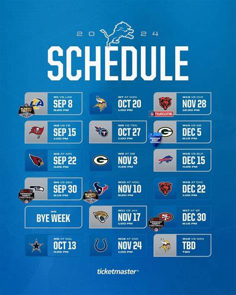 Lions Schedule 2024 Printable