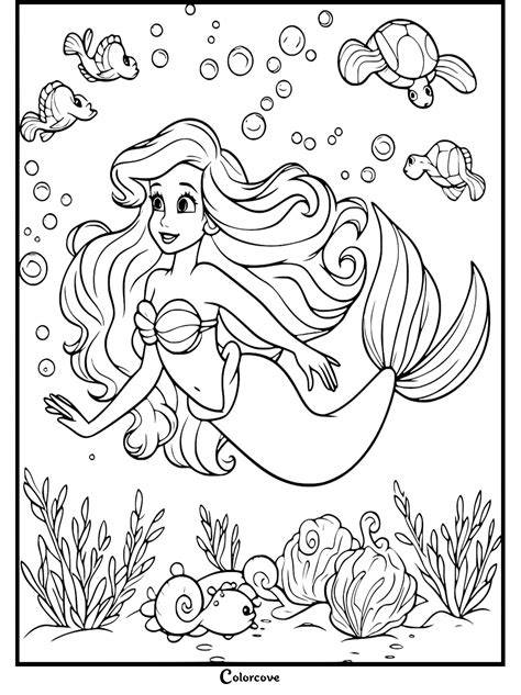 Little Mermaid Coloring Pages Free Printable