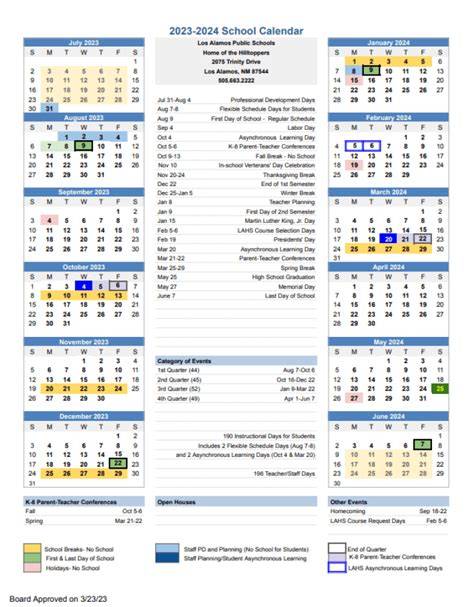 Los Alamos Public Schools Calendar