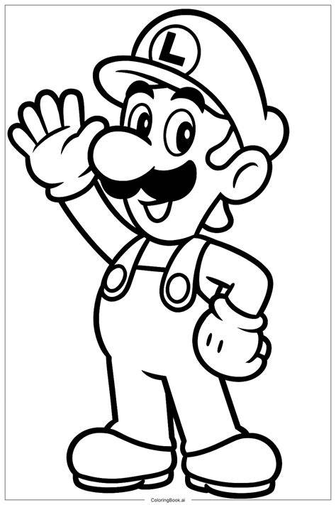 Luigi Printable Coloring Pages