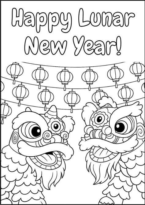 Lunar New Year Colouring